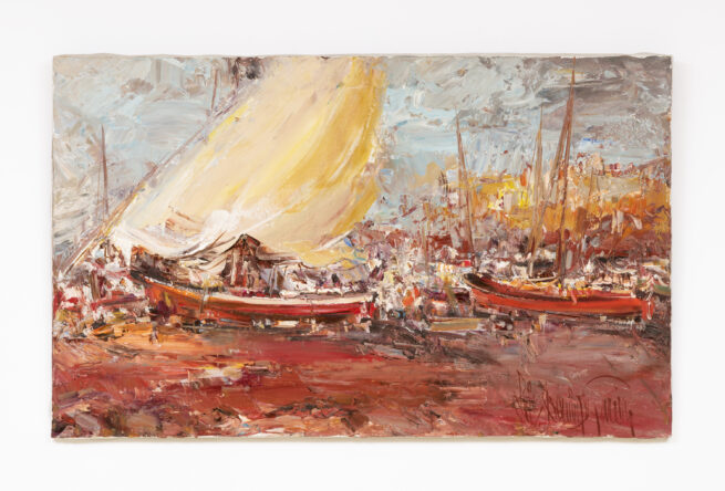 海滩上的帆船 - Luis Domingo García