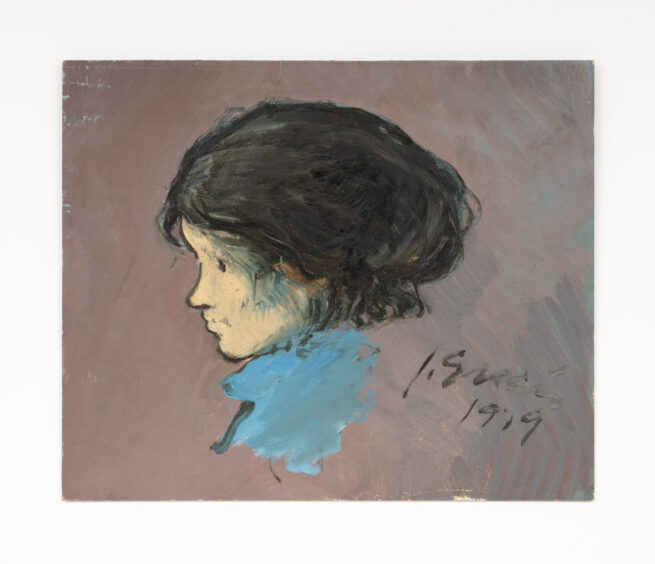 Niño azul apaisado - Juan Garcés